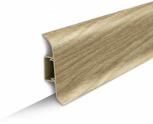 Пластиковый плинтус Идеал Classic 3D 70 мм Сосна золотистая 272