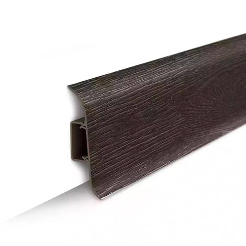 Пластиковый плинтус Идеал Classic 3D 70 мм Венге тёмный 303