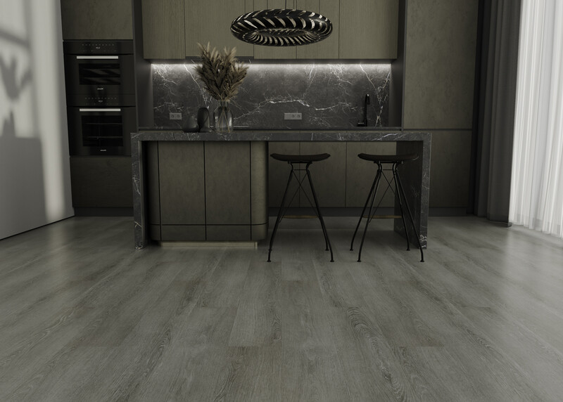 Виниловый пол SPC Ideal Prime wood Smoky 01007