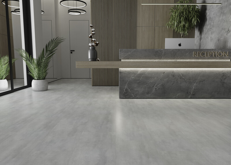 Виниловый пол SPC Ideal Fine stone Concrete 04007